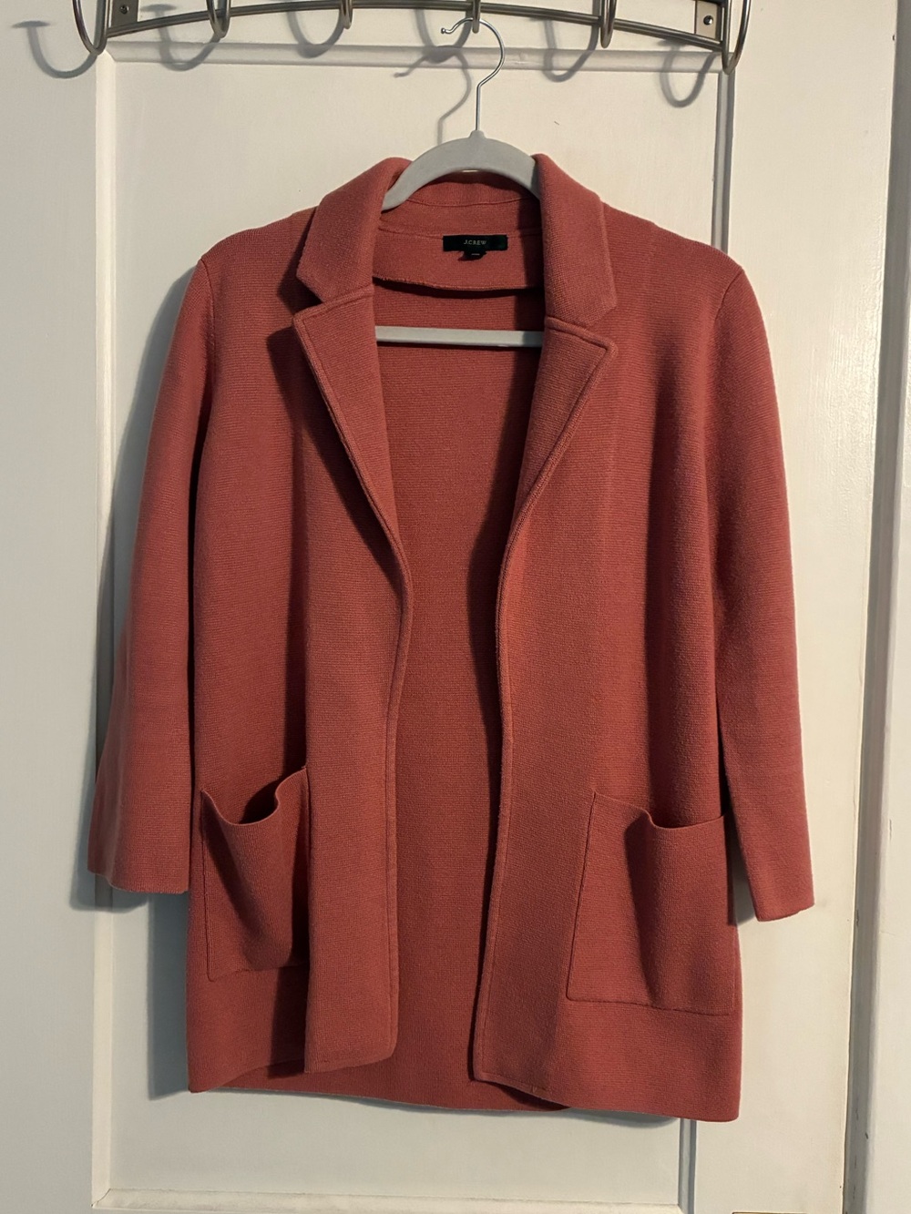 J. Crew Rosewood Knit Open Cardigan